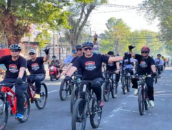 Polres Lumajang Gelar Gowes, Ribuan Pesepeda Sambut Hari Bhayangkara ke – 80