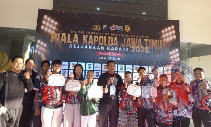 Kontingen Karate Polres Pasuruan Raih Lima Medali pada Kejuaraan HUT Bhayangkara ke-80 Tahun 2026