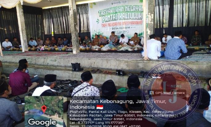 Sebagai Bentuk Rasa Syukur, Danramil Kebonagung Hadiri Tasyakuran Nelayan di Pantai Kaliuluh