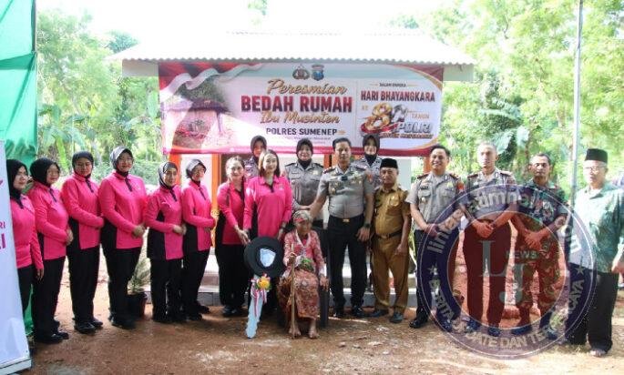Polres Sumenep Resmikan Bedah Rumah Warga Tak Layak Huni, Wujud Kepedulian Polri di Hari Bhayangkara Ke-80