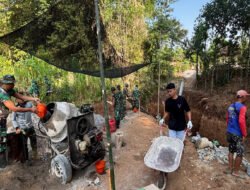 Pra TMMD ke 129 Berlangsung, TNI dan Masyarakat Desa Bulu Lor Antusias Bekerja