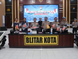 Polres Blitar Kota Amankan Tersangka Komplotan Perampok Lintas Daerah Sasar Minimarket
