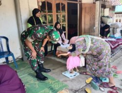 Dukung Peningkatan Kesehatan Masyarakat, Babinsa Kodim Ponorogo Pendampingan Posyandu Balita