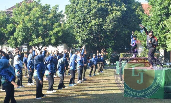 Kodim Ponorogo Gelar Olahraga Bersama dan Coffee Morning