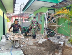 Peduli Satuan, Anggota Kodim 0805/Ngawi Kompak Bangun Masjid dan Prasarana Satuan