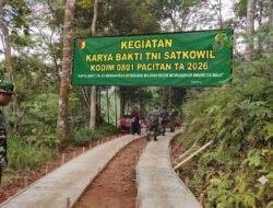 Perbaiki Infrastruktur Jalan Desa, Kodim 0801/Pacitan Gelar Karya Bhakti Satkowil TA. 2026