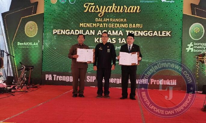 Kasdim 0806/Trenggalek dan Forkopimda Hadiri Tasyakuran Gedung Baru Pengadilan Agama Trenggalek