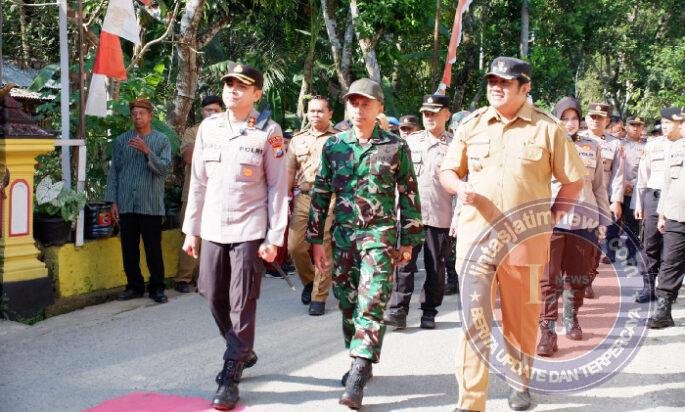 Dandim 0801/Pacitan Hadiri Penilaian Lomba 3 (Tiga ) Pilar di Desa Ngadirojo Kabupaten Pacitan