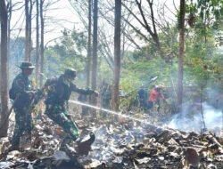Masuki musim Kemarau, Kodim Wonogiri Gelar Latihan Penanggulangan Bencana Alam Kebakaran Hutan Lahan