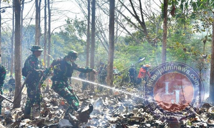 Masuki musim Kemarau, Kodim Wonogiri Gelar Latihan Penanggulangan Bencana Alam Kebakaran Hutan Lahan