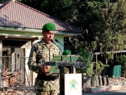 Kasdim 0801/Pacitan Mayor Inf Muhajir Bacakan Amanat KASAD Dalam Upacara 17-an