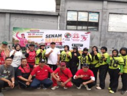 Peringati Harkopnas ke 79, DEKOPINDA Banyuwangi Gelar Senam Sehat di RTH Maron Genteng
