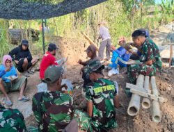 Tanpa Canggung, bersama Masyarakat TNI Sarapan Dilokasi TMMD Ke-129