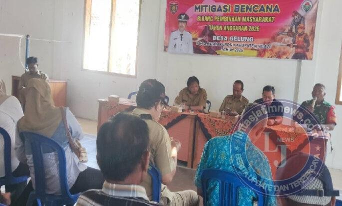 Perkuat Kesiapsiagaan, Babinsa Koramil 02/Paron Hadiri Sosialisasi Mitigasi Bencana