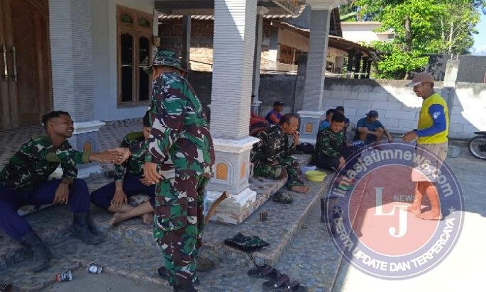 Secangkir Kopi Perekat TNI dan Masyarakat Desa Bulu Lor