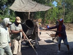 Bisingnya Mesin Molen Musik Penyemangat TNI dan Warga di TMMD 129 Bulu Lor