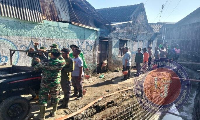 Hari Ke-6 TMMD Sengkuyung Tahap III TA. 2026 Kodim 0735 Surakarta, Terus di Kebut dengan merakit dan Pasang Begesteng Serta Buang Tanah