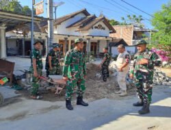 Jaga Kesehatan TNI dan Warga, Tim Medis TMMD 129 Bulu Lor Keliling Sasaran Fisik