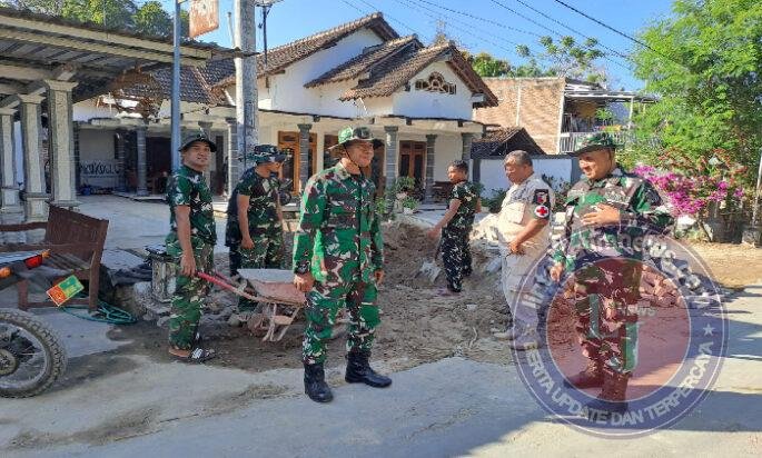 Jaga Kesehatan TNI dan Warga, Tim Medis TMMD 129 Bulu Lor Keliling Sasaran Fisik