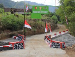 Kodim 0806/Trenggalek Rampungkan Jembatan Armco Ketiga, Hubungkan Trenggalek dan Tulungagung