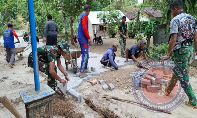 Kades Bulur Lor: Spesifikasi Teknik Pembangunan Paving Jalan Sasaran TMMD Ke-129 sesuai Kontur Tanah