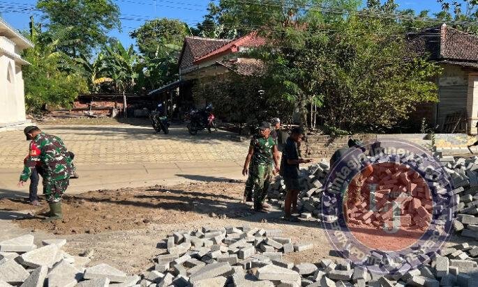 Salut, Sasaran Fisik TMMD Bulu lor Dikerjakan Penuh Semangat Kebersamaan