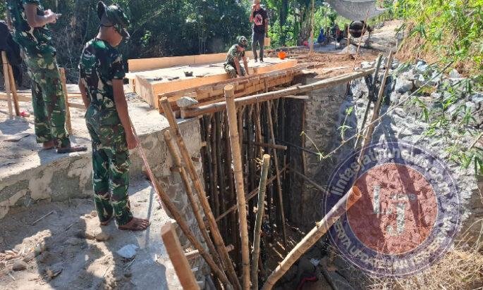 Jembatan Dukuh Bibis Sasaran TMMD ke 129 Digarap dengan Penuh Perhitungan