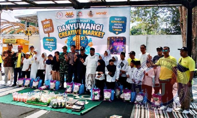 Anniversary Perdana BCM Banyuwangi Semarak, Berbagi Sayur Gratis hingga Santuni 17 Anak Yatim Piatu