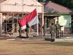 Tumbuhkan Semangat Nasionalisme, Kodim 0801/Pacitan Gelar Upacara Bendera Rutin Hari Senin