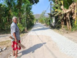 Mbah Parti Girang bukan Kepalang, Jalan Depan Rumahnya selesai Dibangun