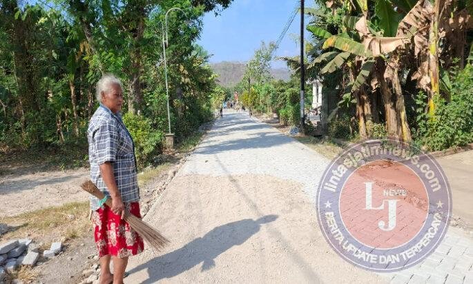 Mbah Parti Girang bukan Kepalang, Jalan Depan Rumahnya selesai Dibangun