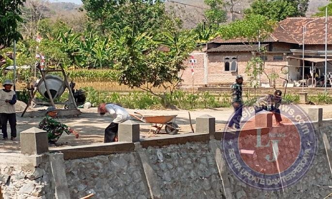 Dulu Kuatir Longsor, Talud Dibangun Satgas TMMD 129 Kini Hati Pak Jono Adem