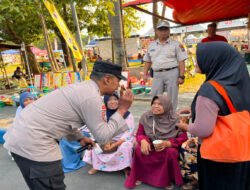 Pojok Kamtibmas Polres Ngawi Hadir di Pasar Krompol Ajak Warga Jaga Kamtibmas