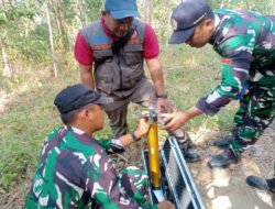 Sukseskan Program TNI AD Manunggal Air, Danramil 0801/07 Ngadirojo Dampingi Peninjuan Titik Sumur Bor