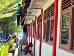Dukung Peningkatan Mutu Pendidikan, Babinsa Nogosari Monitor Revitalisasi SMK Negeri I