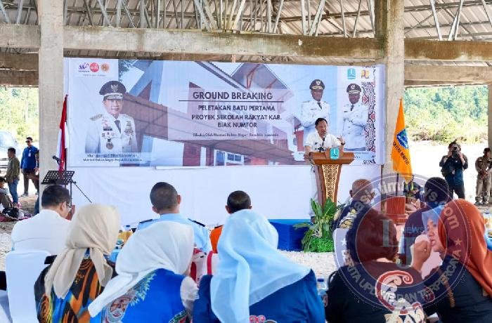 Dukung Program Prioritas Presiden, Mendagri Tito Lakukan Groundbreaking Sekolah Rakyat Kabupaten Biak Numfor