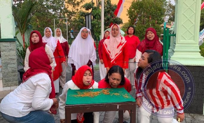 Semarak & Penuh Kebersamaan, Persit KCK Ranting 05 Koramil 04/Jebres Gelar Lomba Sambut HUT Kemerdekaan RI ke-81