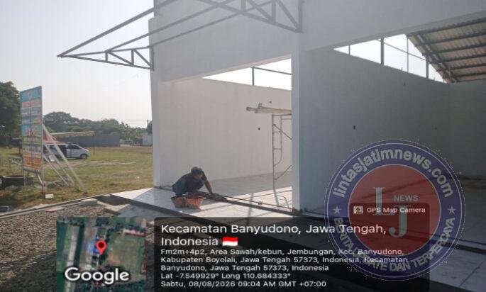KDKMP Jembungan Terus Dikebut, Pengecoran Lantai Masuk Tahap Pengecoran Lantai