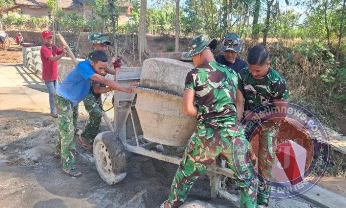 Mesin Molen Pembangunan Jembatan TMMD ke 129 Kodim 0802/Ponorogo Memasuki tahap Ahmir