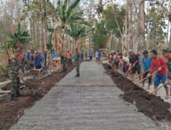 Tak Kenal Hari Libur, Satgas TMMD Selesaikan Jalan Demi Keselamatan Warga