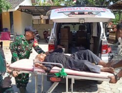 Warga Susah Berjalan, Babinsa TMMD 129 Bulu Lor Berikan Bantuan