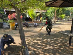 Babinsa Rejomulyo Ajak Linmas dan Warga Rawat Kampung Tematik agar Tetap Nyaman