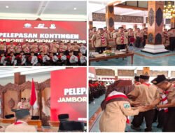 Danramil 0801/02 Kebonagung Hadiri Pelepasan Kwarcab Gerakan Pramuka Pacitan Ikuti Jambore Nasional XII 2026