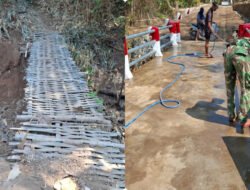 Semula Sesek Bambu Menjadi Jembatan Permanen, Warga Bulu Lor Rasakan Manfaat TMMD ke 129