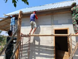 Rehab RTLAH Rampung 100% SatgasTMMD dan Saudara tambahkan Terasa Samping Rumah