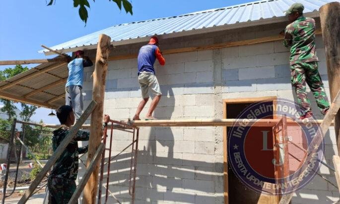 Rehab RTLAH Rampung 100% SatgasTMMD dan Saudara tambahkan Terasa Samping Rumah