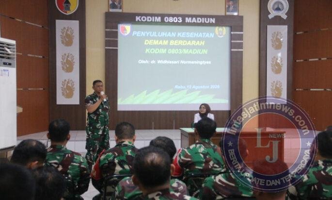 Bekal Sehat untuk Prajurit, Kodim Madiun Gandeng Denkesyah Gelar Penyuluhan Kesehatan