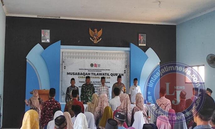 Danramil 0801/03 Arjosaru Hadiri Pembukaan Musabaqoh Tilawatil Qur’an Memperingati HUT RI Ke 81