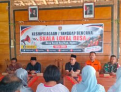 Babinsa Kerek dan BPBD Ngawi Sosialisasikan Kesiapsiagaan Tanggap Bencana Kebakaran