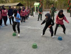 Prajuti Yonif TP 449/SH Larut Dalam Kecerian Lomba 17-an Bersama Warga